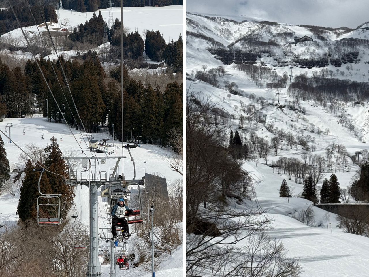 新井樂天纜車往下俯瞰雪景