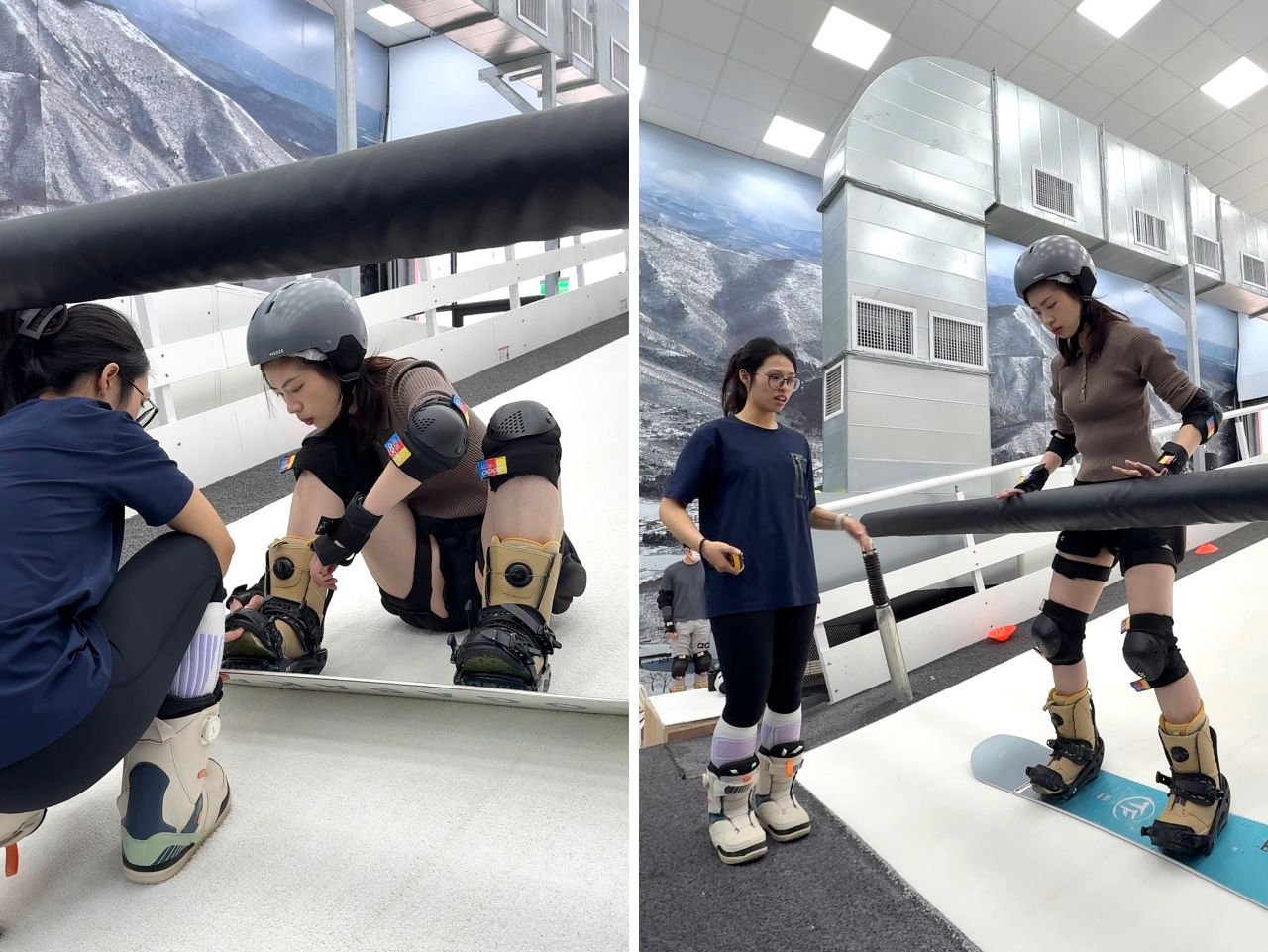 王子室內滑雪學校單板體驗課教練輔導