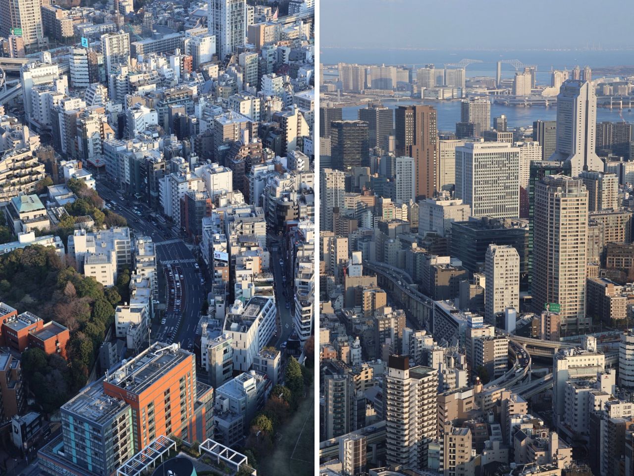 六本木之丘展望台俯瞰東京市中心街廓