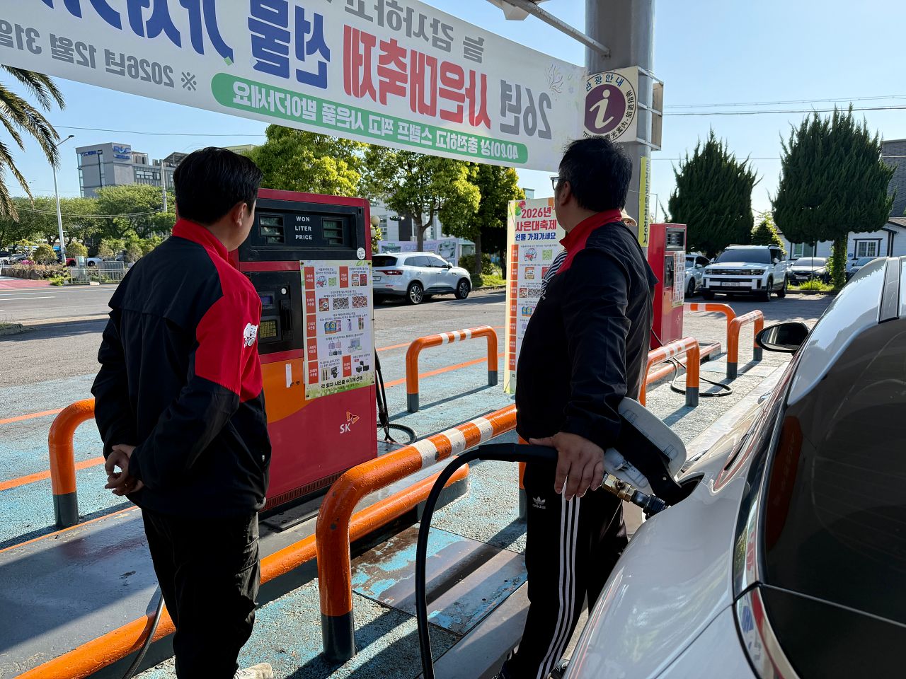 濟州島租到的瓦斯車（LPG），韓國常見的加瓦斯站